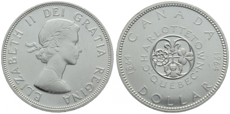 Kanada 1 Dollar 1964 Charlottetown Quebec